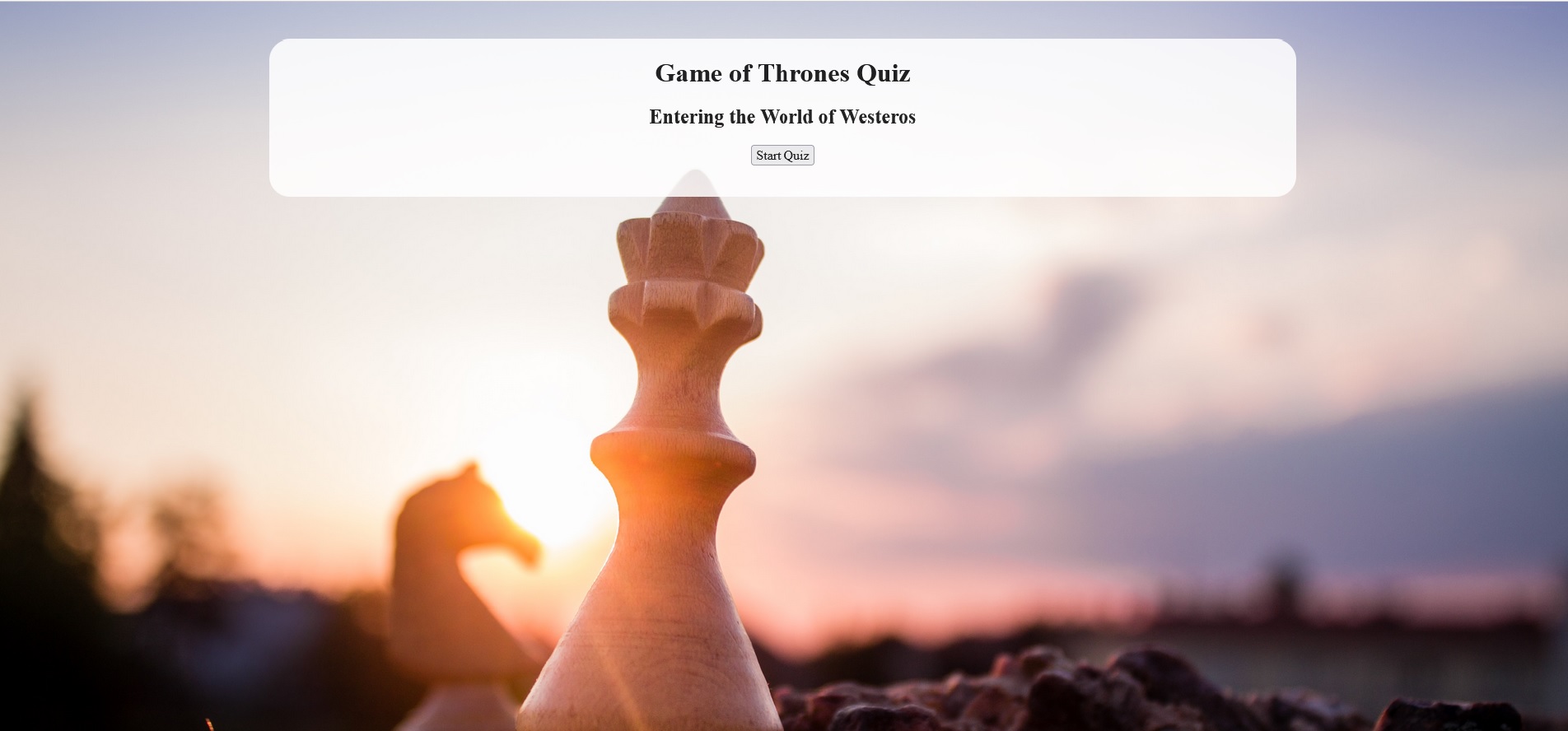 Game of Thrones Quiz
