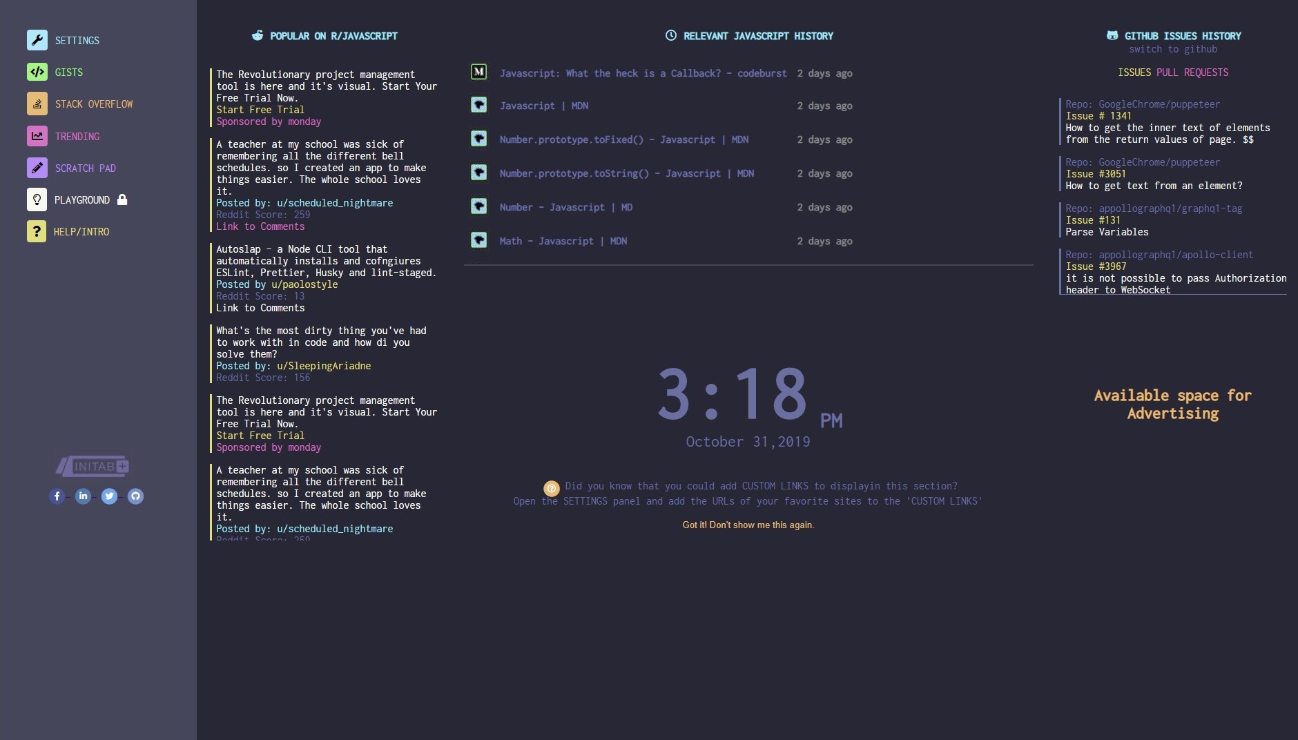 Chingu - Voyage 9 - a clone for the Initab landing page